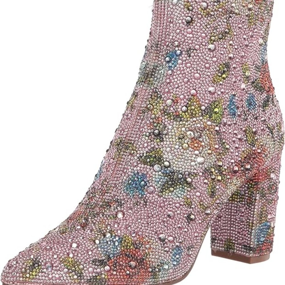 NEW Bestey Johnson embellished rhinestone boot - in box